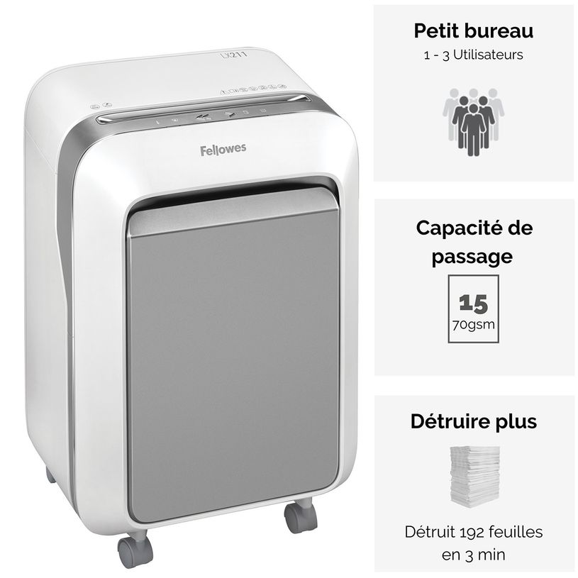 0043859751549-Fellowes Powershred LX211 - destructeur de documents coupe croisée microparticules - 15 feuilles -P_79445442_6-2