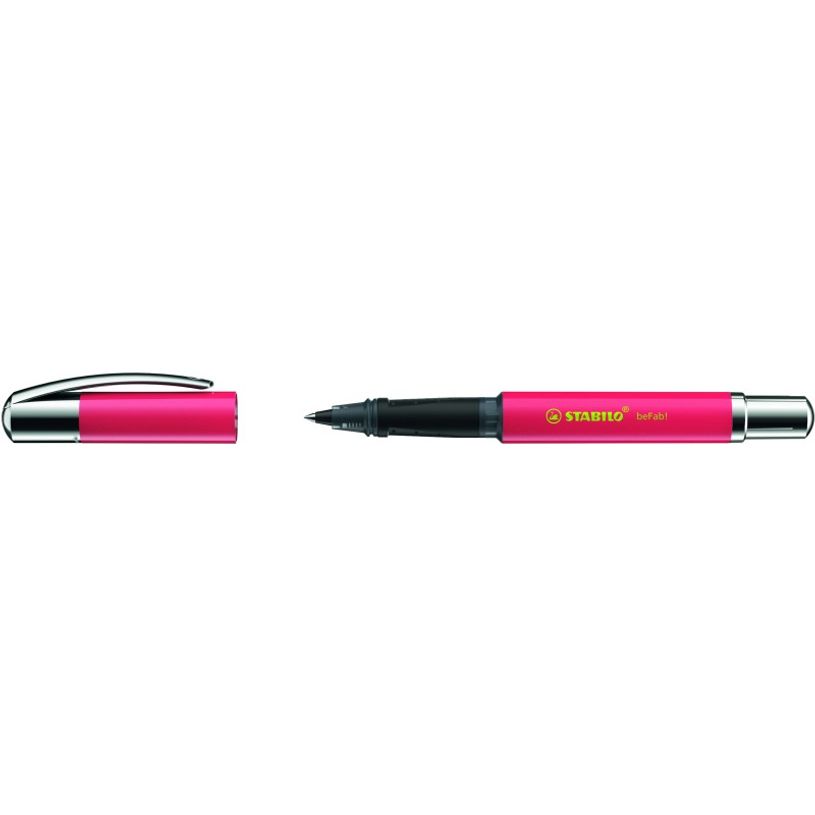 4006381551854-STABILO beFab! - Roller encre bleue - 0,5 mm - corps large - rouge-P_79445489_1-0