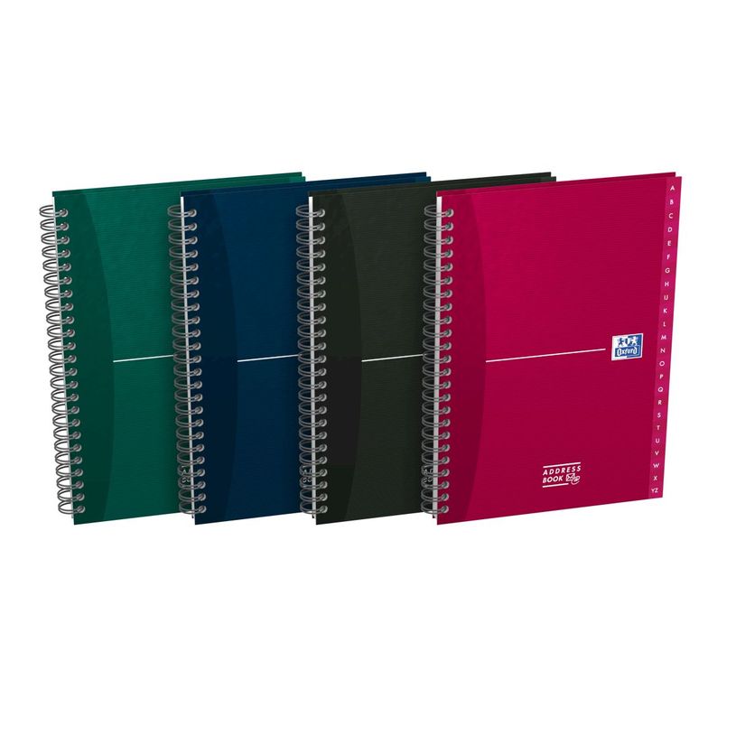 3020120028002-Oxford office essentials - Répertoire à spirale A5 - 144 pages - Disponible dans différentes couleur--0