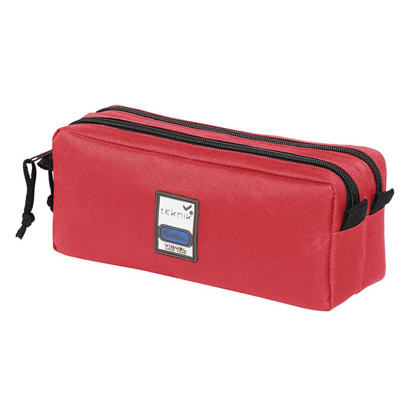 3135258773486-Trousse rectangulaire Teknik Double - 2 compartiments - 3 coloris disponibles - Viquel-P_877348_3-2