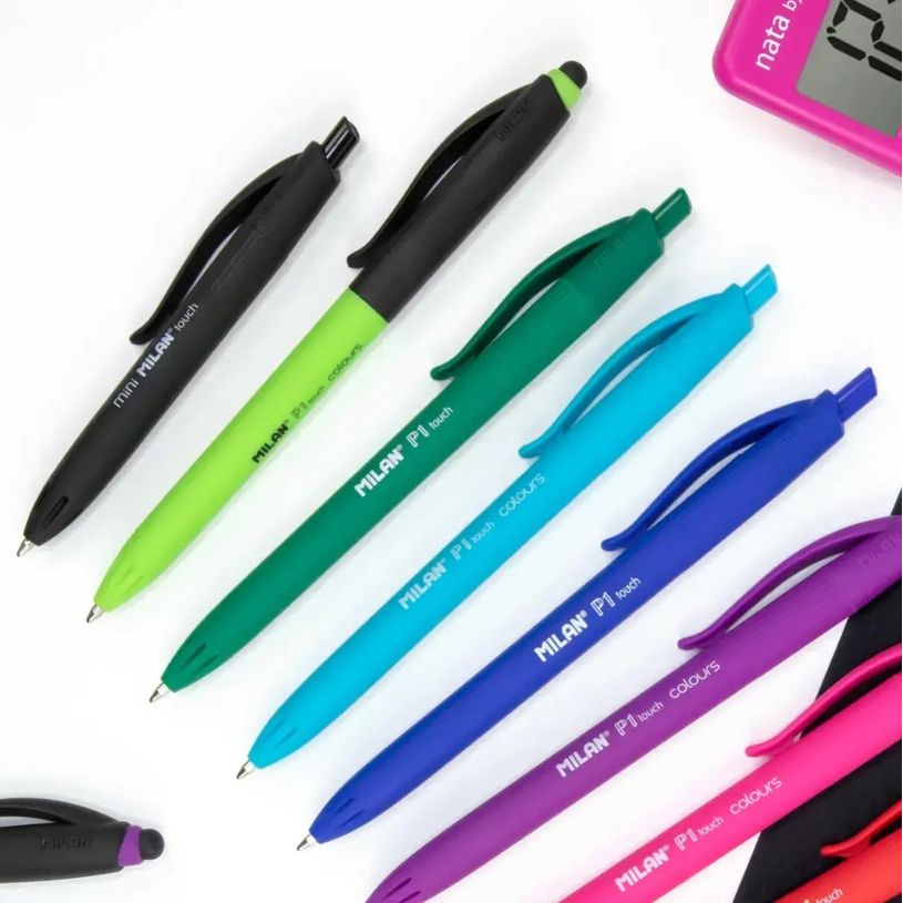 8411574036715-MILAN P1 TOUCH - Bolígrafo  - verde - 1 mm - retractil--1