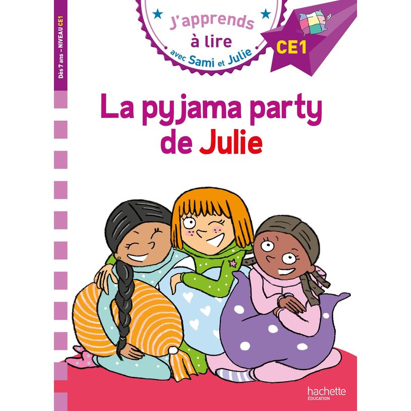 9782017083160-Sami et Julie CE1 La pyjama party de Julie--0