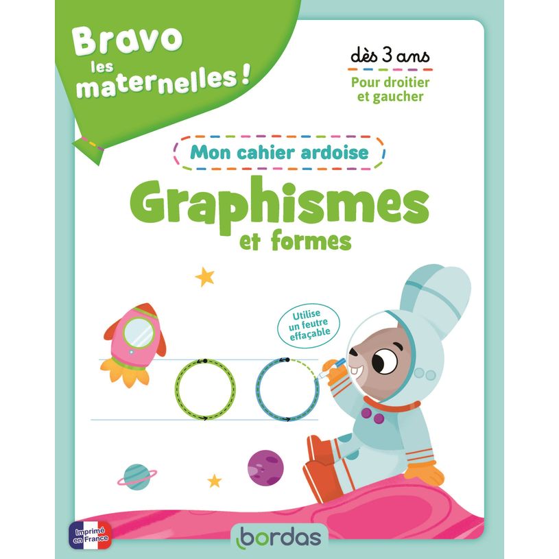 9782047406915-Bravo les maternelles - cahier ardoise - Mes premiers graphismes et formes - Dès 3 ans--0