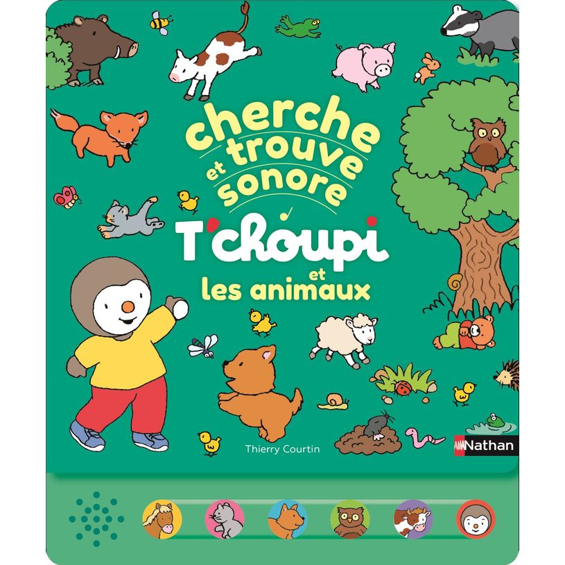 9782095029395-Cherche et trouve T'choupi - un livre sonore avec boutons pour découvrir les animaux - dès 2 ans--0