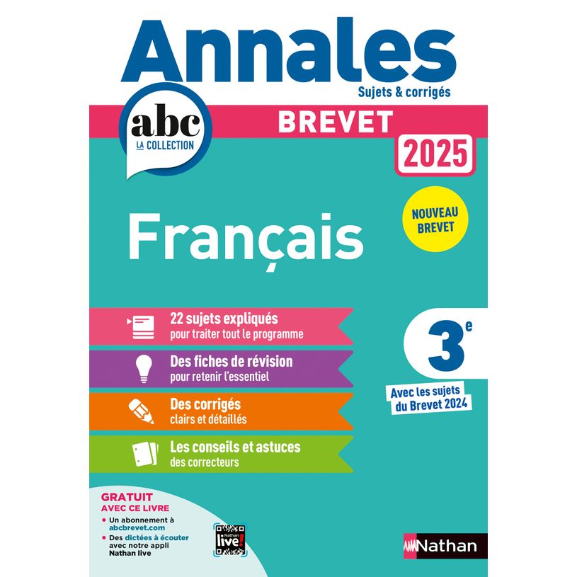 9782095035679-Annales ABC du Brevet  - Français 3e - Sujets et corrigés + fiches de révisions--0