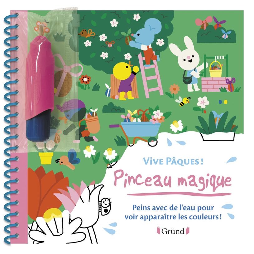 9782324032448-Pinceau magique Vive Pâques ! Livre Coloriage magique à l'eau avec un pinceau À partir de 3 ans--0