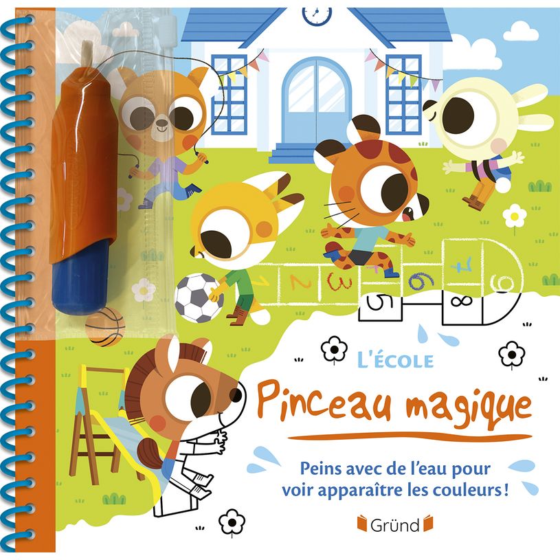 9782324032851-Pinceau magique Lécole Livre coloriage magique à l'eau avec un pinceau À partir de 3 ans--0