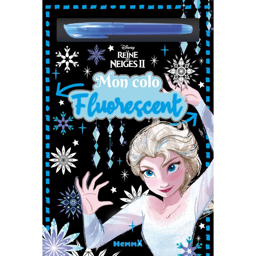 9782508055393-Disney la reine des neiges 2 - mon colo fluorescent (fluo bleu)--0