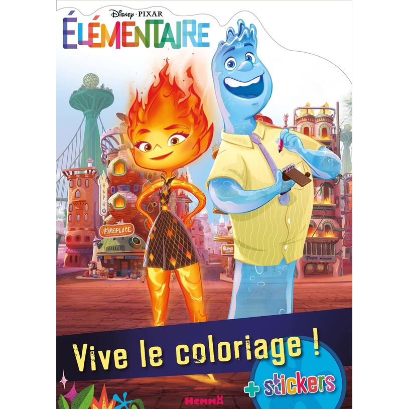 9782508055584-Disney Pixar Élémentaire - Vive le coloriage ! Livre de coloriage avec stickers Dès 4 ans--0