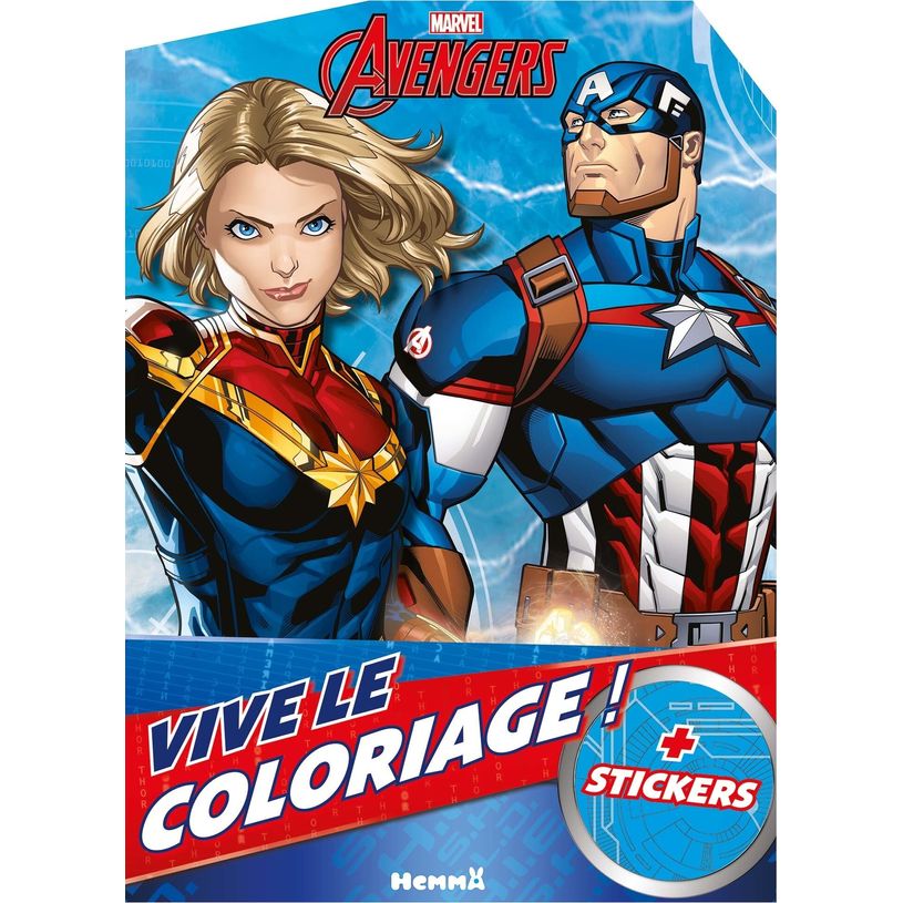 9782508055591-Marvel Avengers - Vive le coloriage ! Livre de coloriage avec stickers Dès 4 ans--0