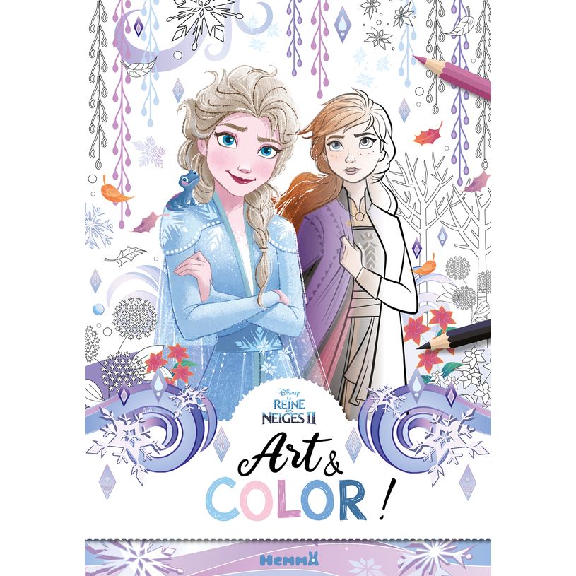 9782508056321-Disney La Reine des Neiges 2 - Art & Color ! - Livre de coloriage - Dès 6 ans --0