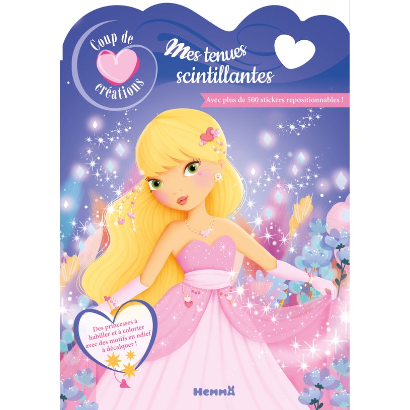 9782508057465-Coup de cur créations - Mes tenues scintillantes - Modèles à habiller avec stickers - Dès 5 ans--0