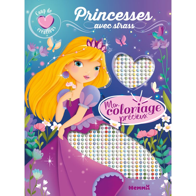 9782508057786-Coup de cur créations - Mon coloriage précieux - Princesses - Coloriage avec strass - Dès 5 ans--0
