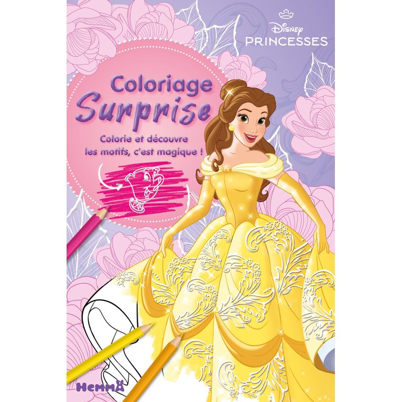 9782508058349-Disney Princesses - Coloriage surprise - Bloc de coloriage magique - Dès 4 ans--0