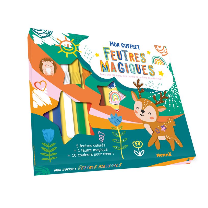 9782508059407-Coffret - Mon coffret feutres magique - Coloriages avec feutres qui changent de couleurs Dès 3 ans--0