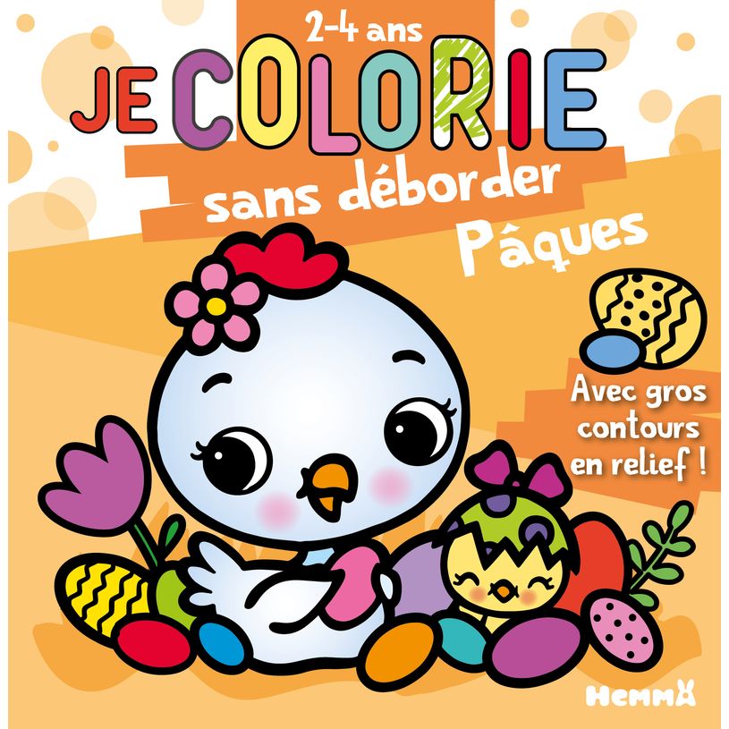 9782508060175-Je colorie sans déborder (2-4 ans) - Pâques - Bloc de coloriages aux contours épais pailletés et en re--0