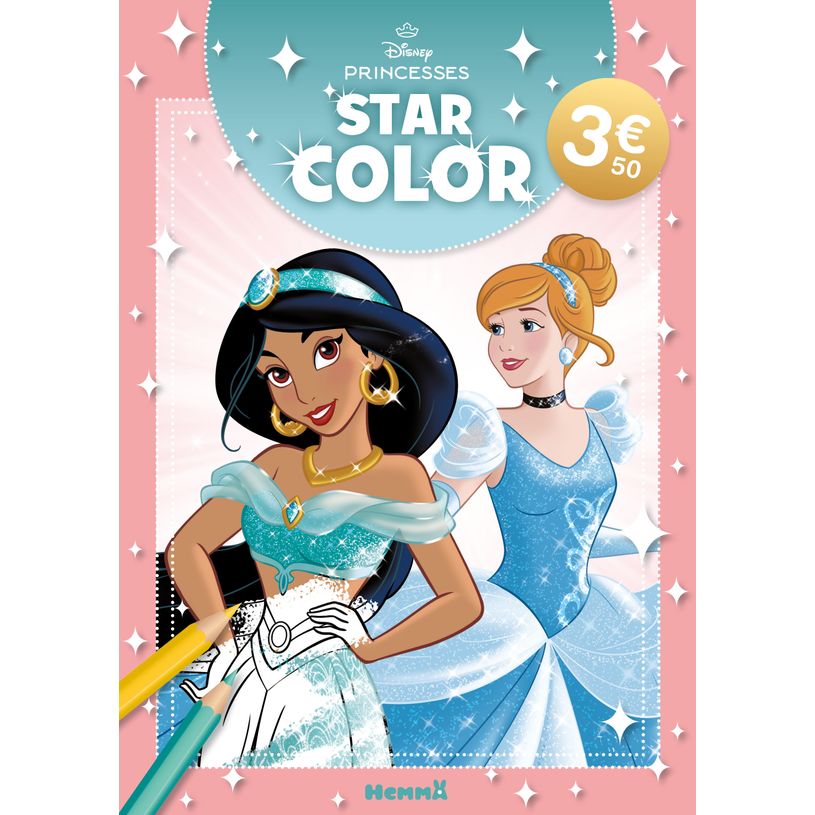 9782508060496-Disney Princesses - Star Color - Livre coloriage - Livre coloriage 4 ans - Livre coloriage Disney - Livre col--0