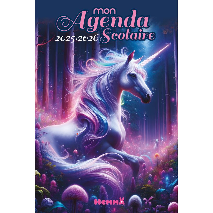 9782508061226-Mon agenda scolaire - Licorne féérique - année scolaire - 8 ans--0