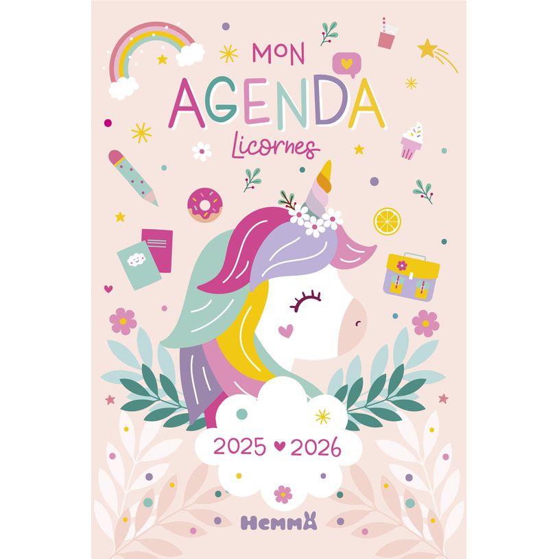 9782508061233-Mon agenda scolaire - Ma papeterie licornes - année scolaire - 8 ans--0