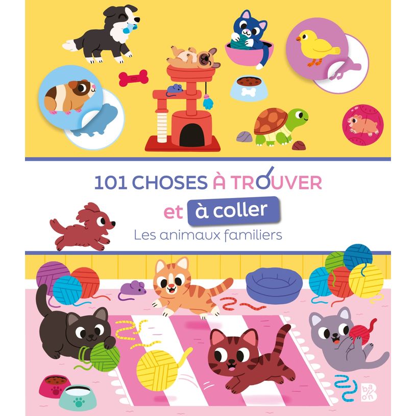 9789403236476-101 choses à trouver et à coller: Les animaux familiers--0