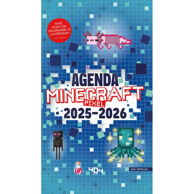 9791032409619-Agenda Minecraft Pixel non officiel - Agenda jeux vidéo Rentrée scolaire - Agenda rentrée scolaire --0