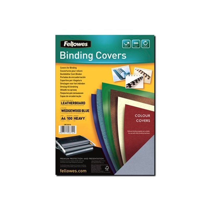 0400009811551-Fellowes - couvertures à reliure A4 (21 x 29,7 cm) - 250 g/m² - bleu clair-P_981155_1-0