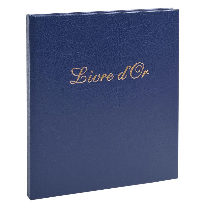 3130630009825-Exacompta - Livre d'or Balacron avec titre 140 pages blanches - 21x19 cm vertical--1
