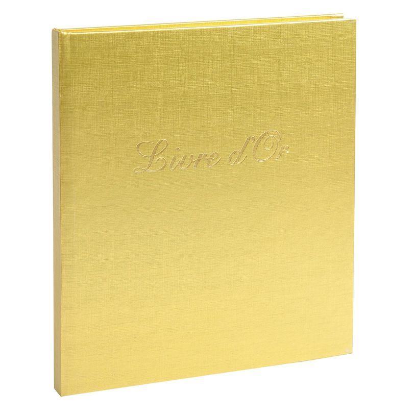3130630009825-Exacompta - Livre d'or Balacron avec titre 140 pages blanches - 21x19 cm vertical--4