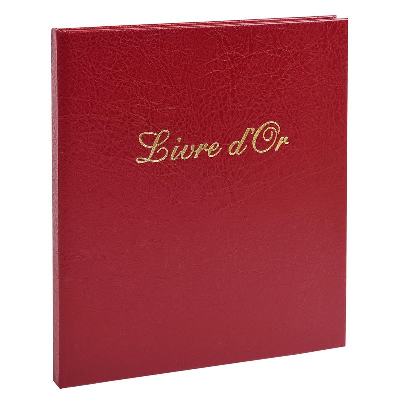 3130630009825-Exacompta - Livre d'or Balacron avec titre 140 pages blanches - 21x19 cm vertical--2