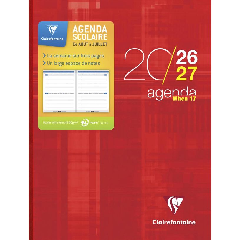 3329680989908-Agenda When - 1 semaine sur 3 pages - 16 x 22 cm - disponible dans différentes couleurs - Exacompta--2