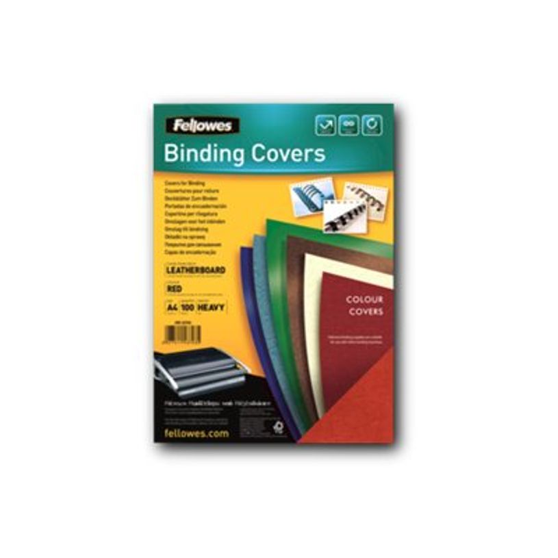 077511537035-Fellowes - couvertures à reliure A4 (21 x 29,7 cm) - 250 g/m² - rouge-P_991159_1-0