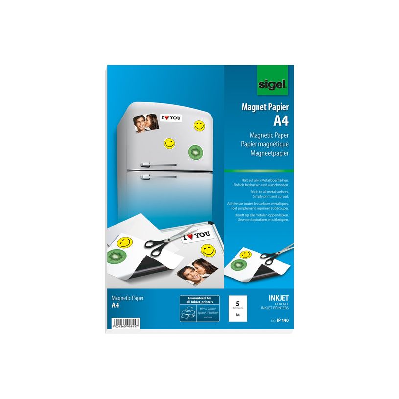 4004360997457-Sigel - Papier magnétique A4 - 5 feuilles-P_997457_1-4