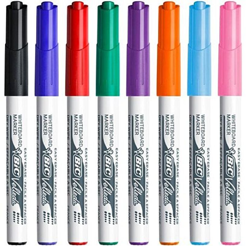 3086120017484-BIC VELLEDA 1741 - Pack de 8 marqueurs effaçables - pointe ogive - couleurs assorties-P_999991524_12-1