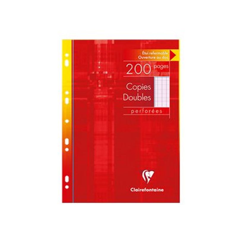3329680471106-Clairefontaine - copies doubles - 200 pages - A4 - grands carreaux (Seyes) - perforées-P_999991610_1-0