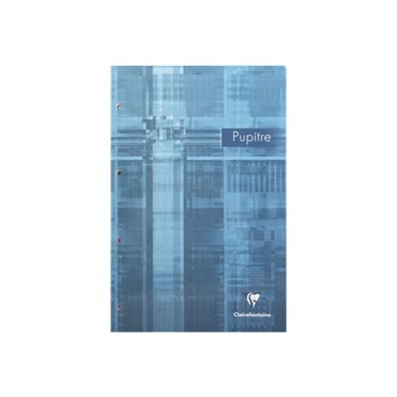 3329680661354-Clairefontaine - Bloc notes Pupitre - A4 - 160 pages - réglé avec marges - perforé-P_999991619_1-0