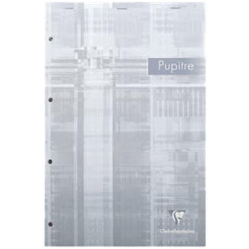 3329680661354-Clairefontaine - Bloc notes Pupitre - A4 - 160 pages - réglé avec marges - perforé-P_999991619_2-1