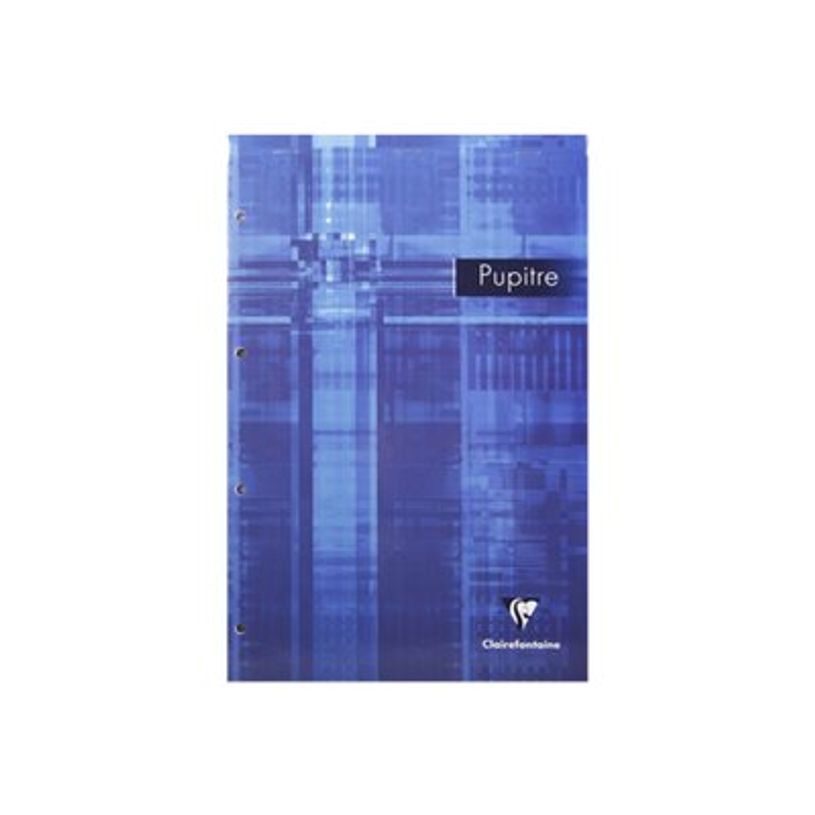 3329680661354-Clairefontaine - Bloc notes Pupitre - A4 - 160 pages - réglé avec marges - perforé-P_999991619_3-2