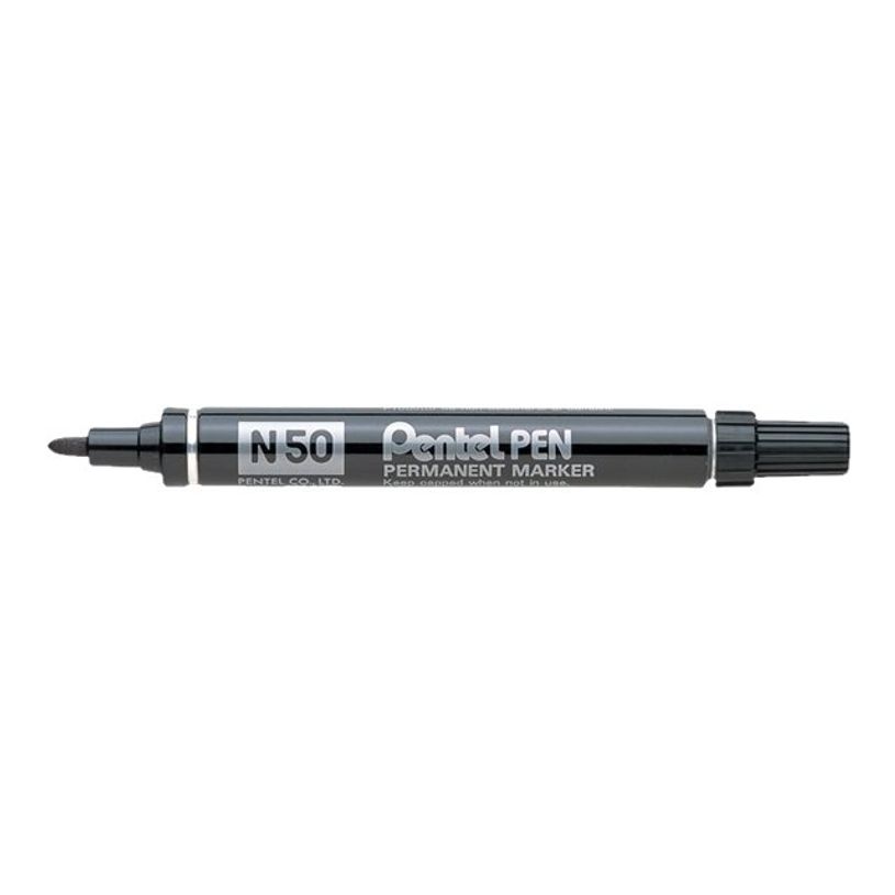 4902506985323-Pentel PEN N50 - Pack de 12 marqueurs permanents - pointe ogive - noir-P_999992142_1-0