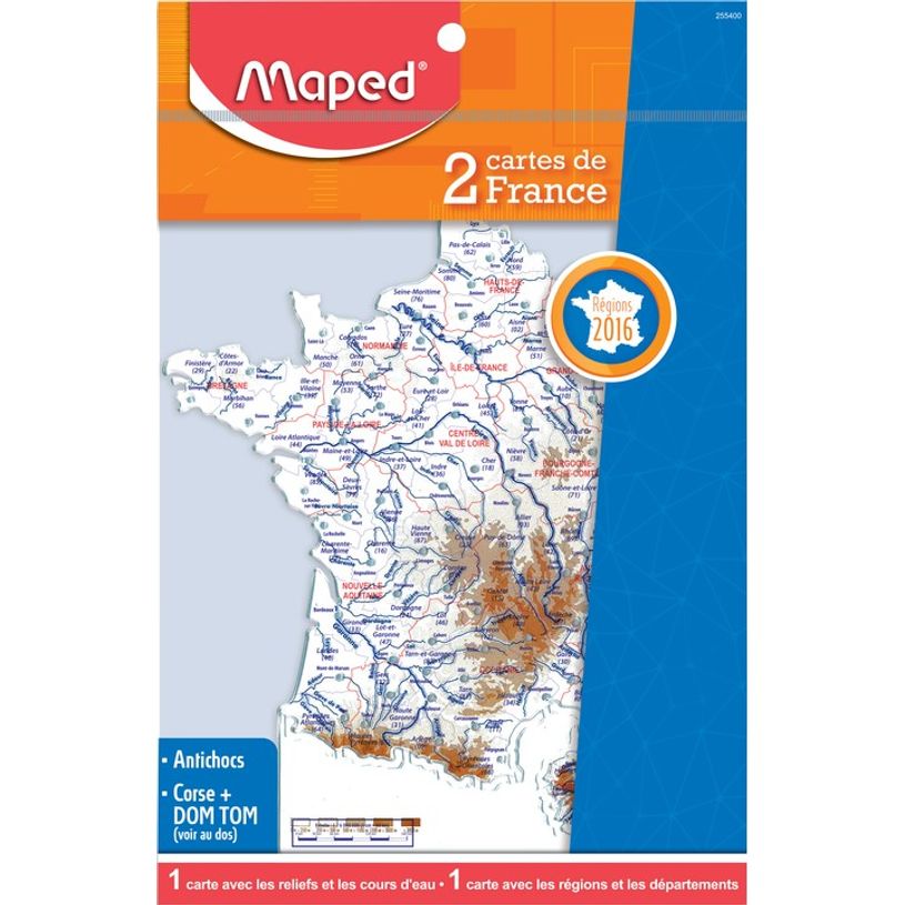 3154142554000-Maped - 2 cartes France - fleuves et departements-P_999992772_1-0