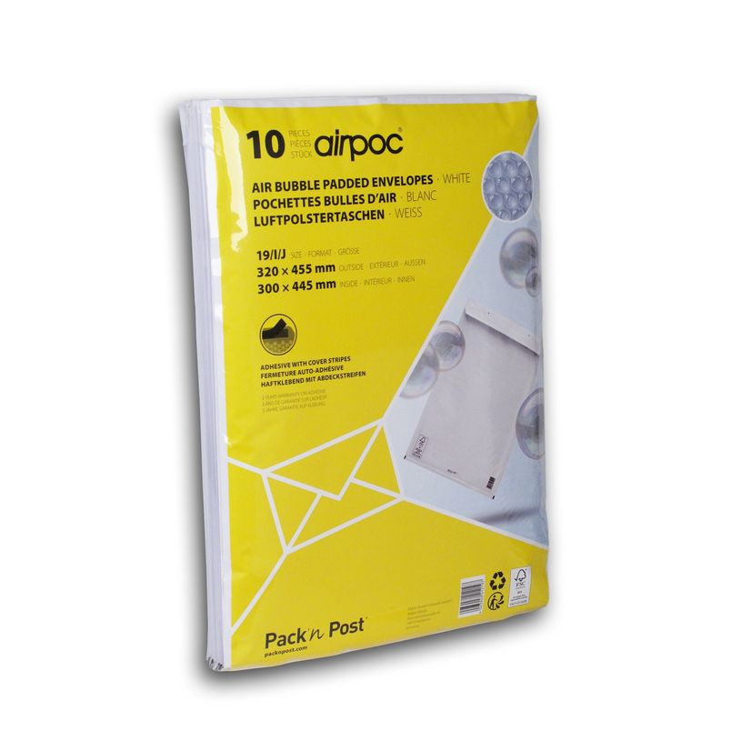 99999629-GPV Pack'n Post - 10 Pochettes bulles - 320 x 455 mm - bande de protection-P_9999962_1-0