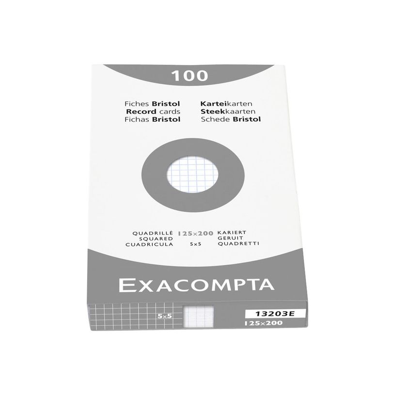 3020122350224-Exacompta - Pack de 100 Fiches bristol - 12,5 x 20 cm - petits carreaux - blanc-P_99999777_2-1