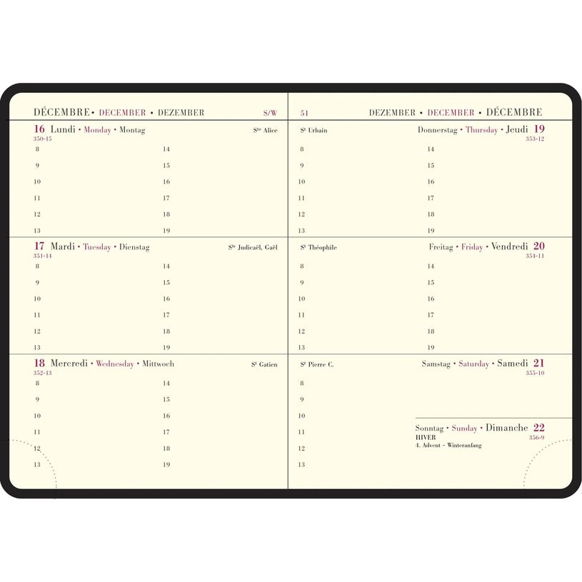 3660942001793-Agenda de poche Cassandra La Semaine Planifiée 13 - 1 semaine sur 2 pages - 9 x 13 cm - disponible dans différentes cou--3