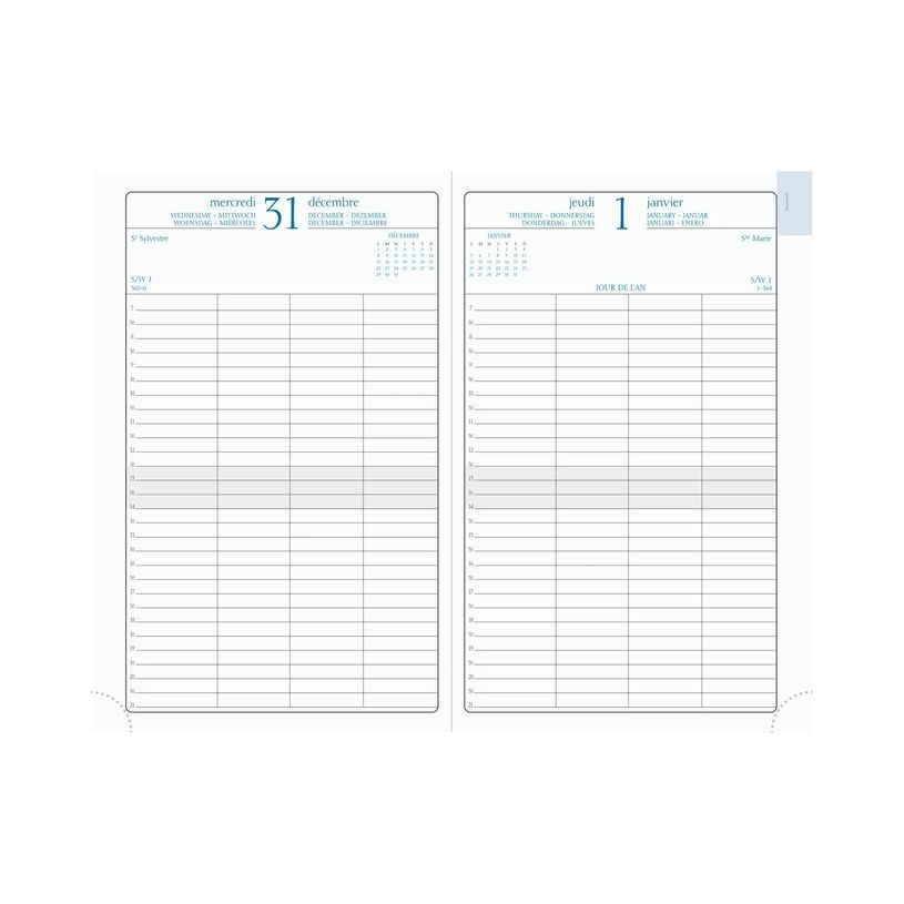 3660942002714-Agenda de bureau Winner La Journée Planifiée 21 - 1 jour par page - 13,5 x 21 cm - disponible dans différentes cou--3