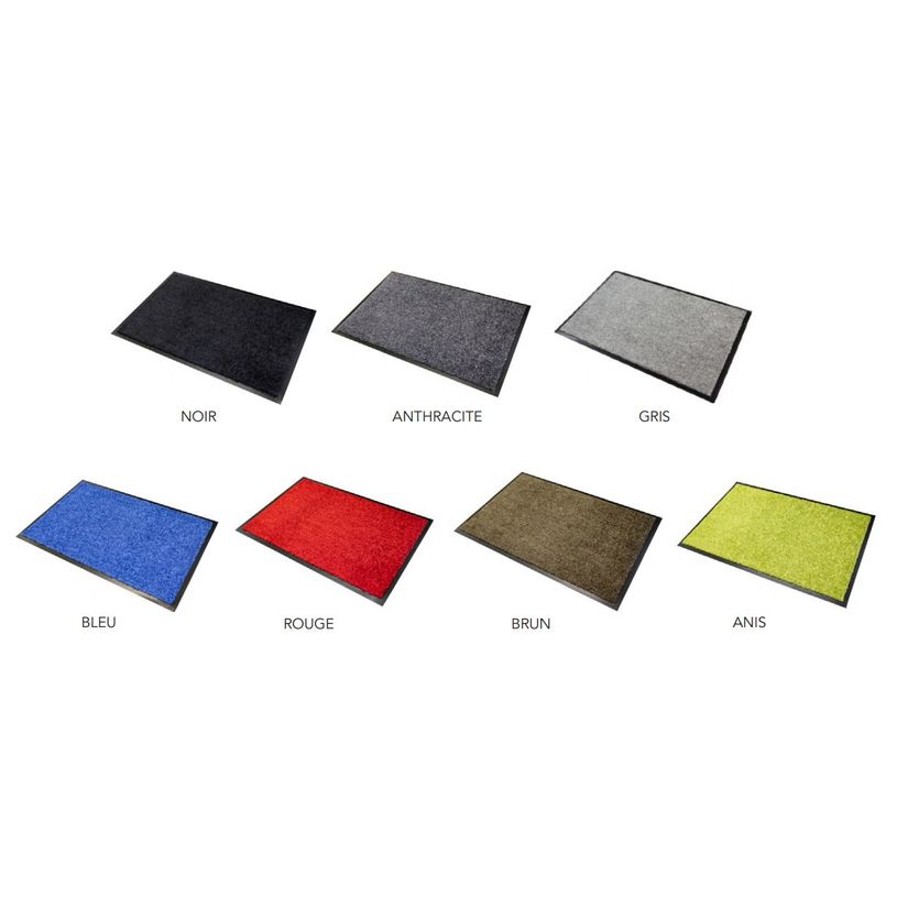 3120901037336-Tapis de sol RAINY - 150 X 90 CM - en polyamide et PVC - brun--1