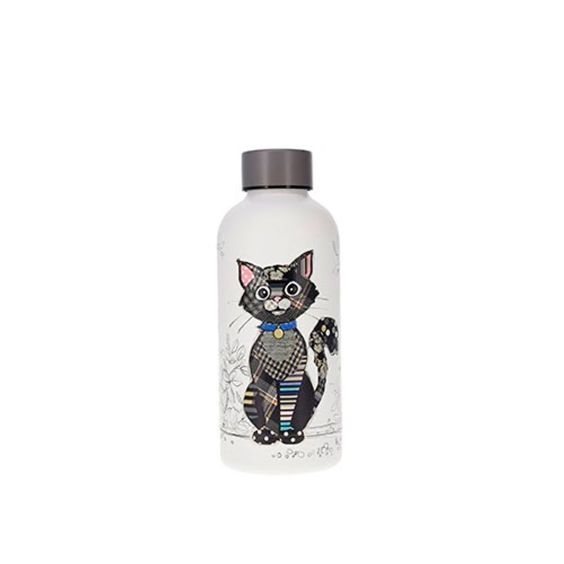 3700572804620-Kiub - Bouteille isotherme chat noir 400ml - Collection kooks--0