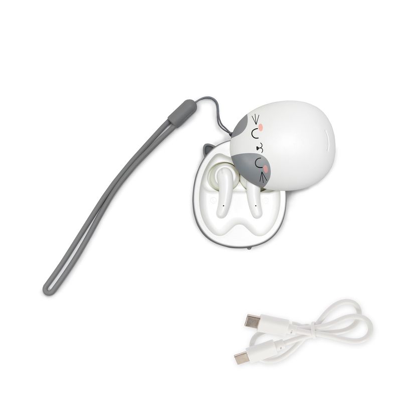 8052694036850-Legami - Écouteurs sans fil Kitty - 5h autonomie, Bluetooth 5.1--1