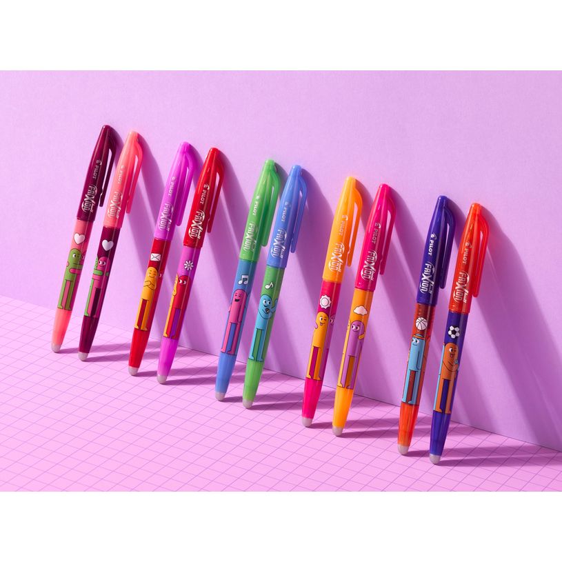 4902505693779-Pilot – FriXion Ball Friends – Stylo effaçable – Encre bleue – Pointe moyenne – Corps rouge--3