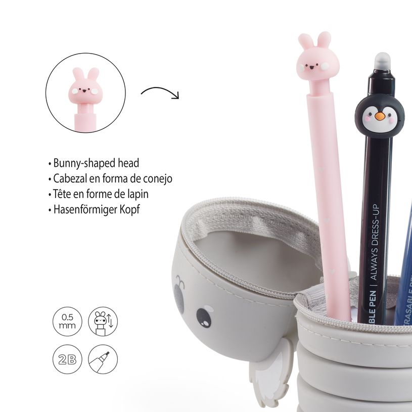 8422593120248-Crayon mécanique 0,5 mm 2B Back2Fun - tête lapin - design ludique - recharge 12 mines incluse--3