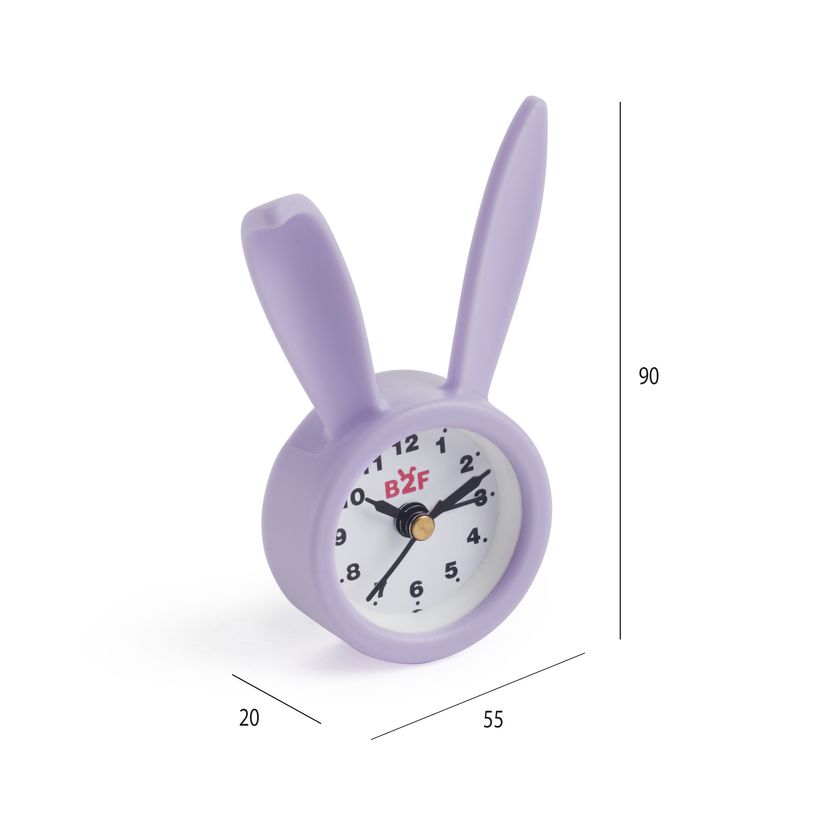 8422593132692-Réveil lapin Back2Fun - format mini - idéal apprentissage de l’heure - pile incluse--1