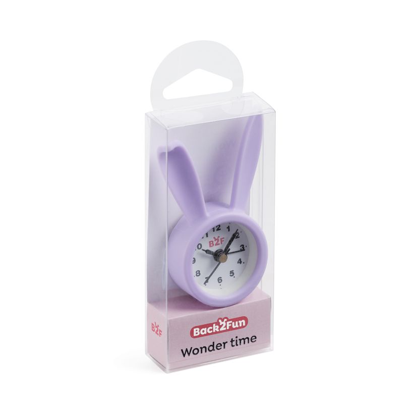 8422593132692-Réveil lapin Back2Fun - format mini - idéal apprentissage de l’heure - pile incluse--3